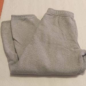 C) Hanes boys grey sweatpants with side pockets. Small. Smoke free and Pet free